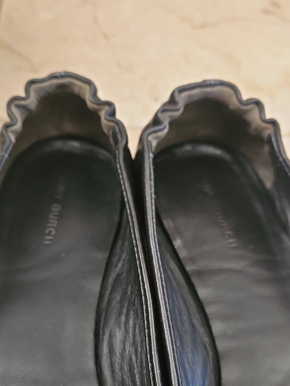 Tory Burch Leather Women's Ballet Flats with Logo Medallion - Picture 4 of 16